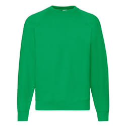Fruit Of The Loom Mens Raglan Sleeve BelcoroÂ® Sweatshirt - 2XL, Kelly Green