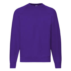 Fruit Of The Loom Mens Raglan Sleeve BelcoroÂ® Sweatshirt - S, Purple