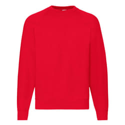 Fruit Of The Loom Mens Raglan Sleeve BelcoroÂ® Sweatshirt - L, Red