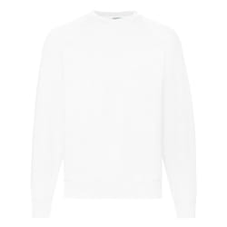 Fruit Of The Loom Mens Raglan Sleeve BelcoroÂ® Sweatshirt - 2XL, White