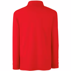 Fruit Of The Loom Childrens Long Sleeve 65/35 Pique Polo / Childrens Polo Shirts - 12-13, Red