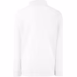 Fruit Of The Loom Childrens Long Sleeve 65/35 Pique Polo / Childrens Polo Shirts - 14-15, White