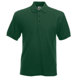 Fruit Of The Loom Mens 65/35 Heavyweight Pique Short Sleeve Polo Shirt - M, Bottle Green