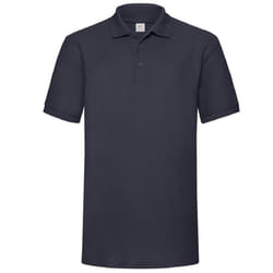 Fruit Of The Loom Mens 65/35 Heavyweight Pique Short Sleeve Polo Shirt - L, Deep Navy