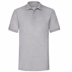 Fruit Of The Loom Mens 65/35 Heavyweight Pique Short Sleeve Polo Shirt - XL, Heather Grey