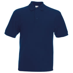 Fruit Of The Loom Mens 65/35 Heavyweight Pique Short Sleeve Polo Shirt - S, Navy