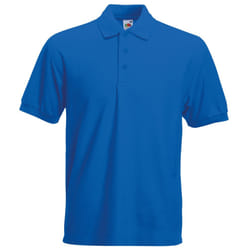 Fruit Of The Loom Mens 65/35 Heavyweight Pique Short Sleeve Polo Shirt - L, Royal