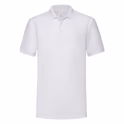 Fruit Of The Loom Mens 65/35 Heavyweight Pique Short Sleeve Polo Shirt - L, White