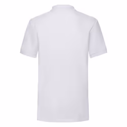 Fruit Of The Loom Mens 65/35 Heavyweight Pique Short Sleeve Polo Shirt - L, White