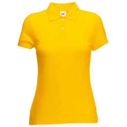 Fruit Of The Loom Womens Lady-Fit 65/35 Short Sleeve Polo Shirt - XS, Sunflower