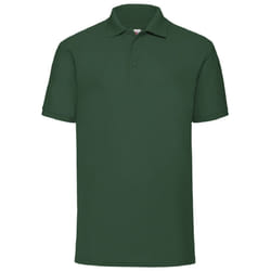 Fruit Of The Loom Mens 65/35 Pique Short Sleeve Polo Shirt - L, Bottle Green