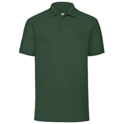 Fruit Of The Loom Mens 65/35 Pique Short Sleeve Polo Shirt - 2XL, Bottle Green