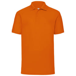 Fruit Of The Loom Mens 65/35 Pique Short Sleeve Polo Shirt - M, Orange