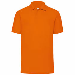 Fruit Of The Loom Mens 65/35 Pique Short Sleeve Polo Shirt - L, Orange