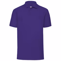 Fruit Of The Loom Mens 65/35 Pique Short Sleeve Polo Shirt - 2XL, Purple