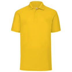 Fruit Of The Loom Mens 65/35 Pique Short Sleeve Polo Shirt - M, Sunflower