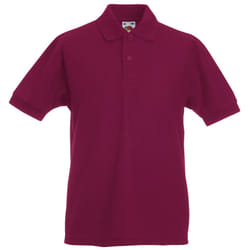 Fruit Of The Loom Childrens/Kids Unisex 65/35 Pique Polo Shirt - 3-4, Burgundy