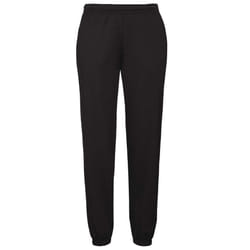 Fruit Of The Loom Mens Elasticated Cuff Jog Pants / Jogging Bottoms - L, Black