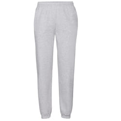 Fruit Of The Loom Mens Elasticated Cuff Jog Pants / Jogging Bottoms - S, Heather Grey