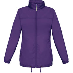 B&C Womens/Ladies Sirocco Lightweight Windproof, Showerproof & Water Repellent Jacket - 2XL, Purple