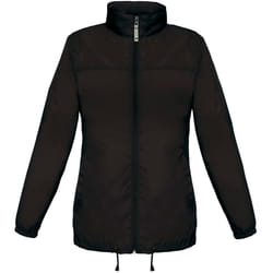 B&C Womens/Ladies Sirocco Lightweight Windproof, Showerproof & Water Repellent Jacket - XS, Black