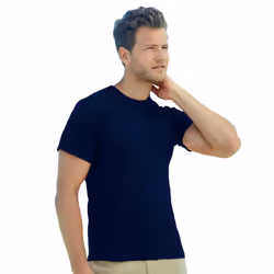 Fruit Of The Loom Mens Screen Stars Original Full Cut Short Sleeve T-Shirt - M, Deep Navy