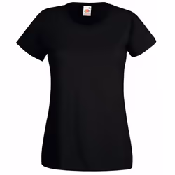 Fruit Of The Loom Ladies/Womens Lady-Fit Valueweight Short Sleeve T-Shirt - XL, Black