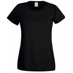 Fruit Of The Loom Ladies/Womens Lady-Fit Valueweight Short Sleeve T-Shirt - 2XL, Black