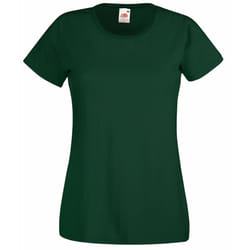 Fruit Of The Loom Ladies/Womens Lady-Fit Valueweight Short Sleeve T-Shirt - L, Bottle Green