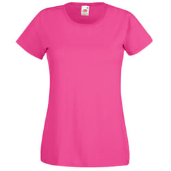 Fruit Of The Loom Ladies/Womens Lady-Fit Valueweight Short Sleeve T-Shirt - XL, Fuchsia
