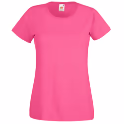 Fruit Of The Loom Ladies/Womens Lady-Fit Valueweight Short Sleeve T-Shirt - 2XL, Fuchsia