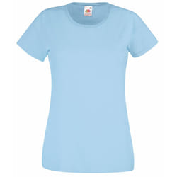 Fruit Of The Loom Ladies/Womens Lady-Fit Valueweight Short Sleeve T-Shirt - L, Sky Blue
