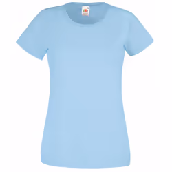 Fruit Of The Loom Ladies/Womens Lady-Fit Valueweight Short Sleeve T-Shirt - XL, Sky Blue