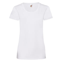 Fruit Of The Loom Ladies/Womens Lady-Fit Valueweight Short Sleeve T-Shirt - XS, White