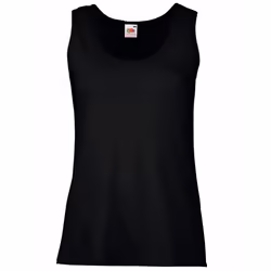 Fruit Of The Loom Ladies/Womens Lady-Fit Valueweight Vest - S, Black
