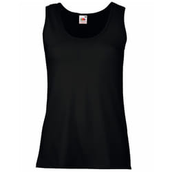 Fruit Of The Loom Ladies/Womens Lady-Fit Valueweight Vest - M, Black