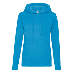 Fruit Of The Loom Ladies Lady Fit Hooded Sweatshirt / Hoodie - XS, Azure Blue