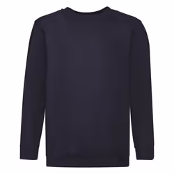 Fruit Of The Loom Childrens Unisex Set In Sleeve Sweatshirt - 12-13, Deep Navy
