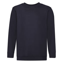 Fruit Of The Loom Childrens Unisex Set In Sleeve Sweatshirt - 12-13, Deep Navy