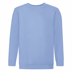Fruit Of The Loom Childrens Unisex Set In Sleeve Sweatshirt - 12-13, Sky Blue