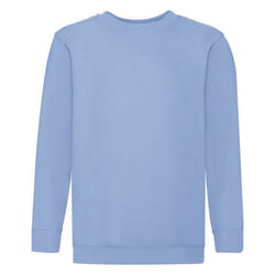 Fruit Of The Loom Childrens Unisex Set In Sleeve Sweatshirt - 12-13, Sky Blue
