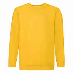 Fruit Of The Loom Childrens Unisex Set In Sleeve Sweatshirt - 12-13, Sunflower