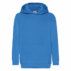 Fruit Of The Loom Childrens Unisex Hooded Sweatshirt / Hoodie - 12-13, Azure Blue