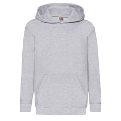 Fruit Of The Loom Childrens Unisex Hooded Sweatshirt / Hoodie - 12-13, Heather Grey