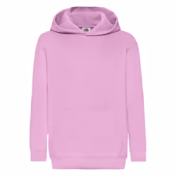 Fruit Of The Loom Childrens Unisex Hooded Sweatshirt / Hoodie - 12-13, Light Pink