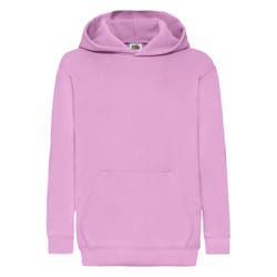 Fruit Of The Loom Childrens Unisex Hooded Sweatshirt / Hoodie - 12-13, Light Pink