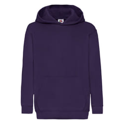 Fruit Of The Loom Childrens Unisex Hooded Sweatshirt / Hoodie - 5-6, Purple