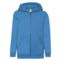 Fruit Of The Loom Childrens/Kids Unisex Hooded Sweatshirt Jacket - 5-6, Azure Blue