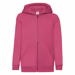 Fruit Of The Loom Childrens/Kids Unisex Hooded Sweatshirt Jacket - 12-13, Fuchsia