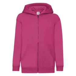 Fruit Of The Loom Childrens/Kids Unisex Hooded Sweatshirt Jacket - 12-13, Fuchsia